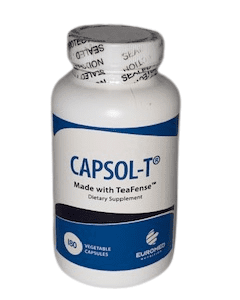 CAPSOL T bottle with a white background