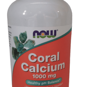 NOW Coral Calcium white color bottle with a white background