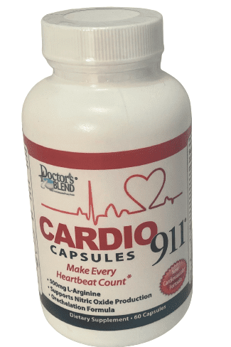 Cardio 911 Capsules bottle with a white background