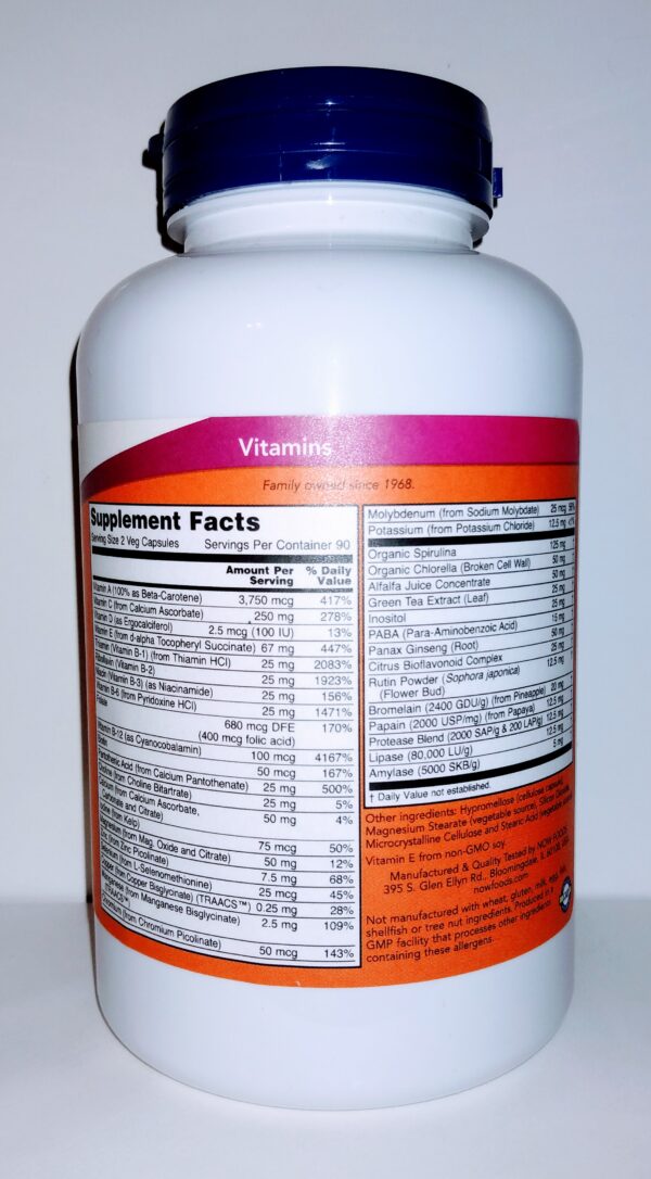 Vitamin supplement facts